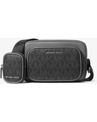Michael Kors - Mk Hudson Signature Logo And Leather Camera Bag With Pouch - Lyst