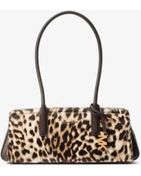 MICHAEL Michael Kors - Laila Small Leopard Print Calf Hair Shoulder Bag - Lyst