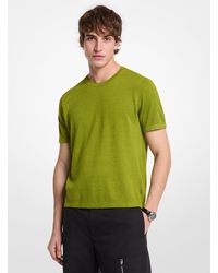 Michael Kors - Mk T-Shirt En Lin Et Coton - Lyst
