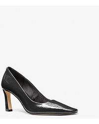 Michael Kors - Darrah Crackled Patent Leather Pump - Lyst