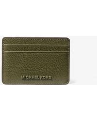 MICHAEL Michael Kors - Mk Jet Set Pebbled Leather Card Case - Lyst