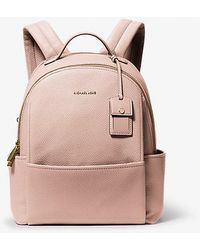 Michael Kors - Sable Medium Pebbled Leather Backpack - Lyst