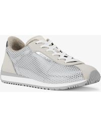 MICHAEL Michael Kors - Mk Rhodes Mixed-Media Trainers - Lyst