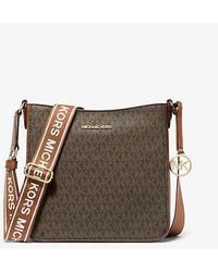 Michael Kors - Jet Set Travel Small Signature Logo Crossbody Messenger Bag Brown - Lyst
