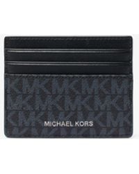 Michael Kors - Porta carte di credito Greyson grande con logo - Lyst
