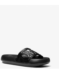 Michael Kors - Splash Leather Slide Sandal - Lyst