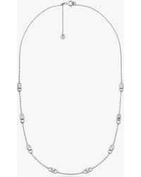 Michael Kors - Mk Astor Link Small Precious Metal-Plated Sterling Necklace - Lyst
