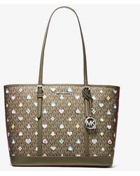 Michael Kors - Jet Set Large Printed Signature Logo Tote Bag - Lyst