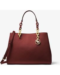 Michael Kors Henkeltasche Cynthia aus Saffianleder - Mehrfarbig