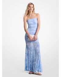 MICHAEL Michael Kors - Mkvestido Transparente De Punto Elástico Sin Tirantes Con Estampado Tie-Dye - Lyst