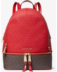 mk red backpack