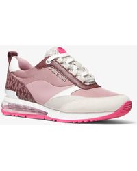 Michael Kors Allie Stride Extreme Mixed-media Sneaker - Pink