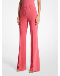 Michael Kors - Mk Haylee Stretch Pebble Crepe Flared Trousers - Lyst