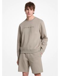 Michael Kors - Logo Embossed Cotton Blend Sweater - Lyst