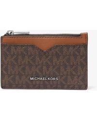 Michael Kors - Hudson Signature Logo Card Case - Lyst