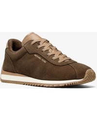 MICHAEL Michael Kors - Rhodes Two-Tone Suede Trainer - Lyst