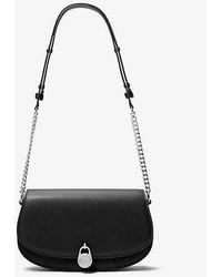 Michael Kors - Mila Medium Leather Messenger Bag - Lyst