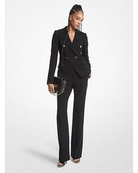 Michael Kors - Crepe Double-breasted Blazer - Lyst
