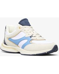 MICHAEL Michael Kors - Mk Riley Mixed-Media Trainer - Lyst