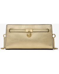 MICHAEL Michael Kors - Mk Très Petit Sac À Bandoulière Hamilton Moderne Convertible En Cuir Métallisé - Lyst