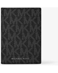 Michael Kors - Mk Hudson Signature Logo Folio Card Case - Lyst