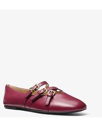 MICHAEL Michael Kors - Mk Indy Flex Leather Ballet Flat - Lyst