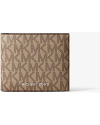 Michael Kors Outlet - Mk Cooper Logo Billfold Wallet With Coin Pouch - Lyst