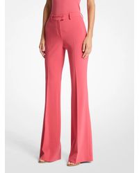 Michael Kors - Mk Haylee Stretch Pebble Crepe Flared Trousers - Lyst