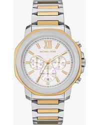 Michael Kors - Oversized Prescott Two-Tone Watch - Lyst
