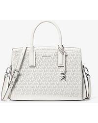 MICHAEL Michael Kors - Mkbolso Satchel Laila Mediano Metalizado Con Logotipo - Lyst