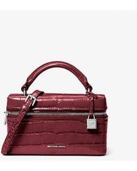 Michael Kors - Jana Extra-Small Crocodile Embossed Leather Crossbody Bag - Lyst