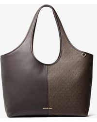 MICHAEL Michael Kors - Henly Large Signature Logo And Textured Tote Bag - Lyst