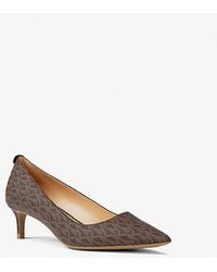 Michael Kors - Alina Flex Signature Logo Kitten Heel Pump - Lyst