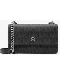 Michael Kors Outlet - Mk Abbott Small Signature Logo Shoulder Bag - Lyst