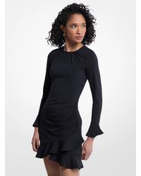 MICHAEL Michael Kors - Mk Ruffled Stretch Matte Jersey Dress - Lyst