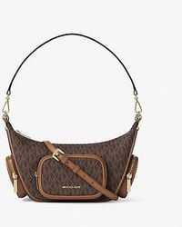 Michael Kors - Merritt Small Signature Logo Convertible Shoulder Bag - Lyst