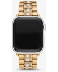 Michael Kors Bracelet doré à pierres pavées pour Apple Watch® - Métallisé