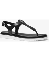 MICHAEL Michael Kors - Mk Val Leather Thong Sandal - Lyst