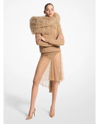 Michael Kors - Silk-Blend Lace Dance Skirt - Lyst