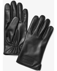 Michael Kors - Mk Leather Gloves - Lyst