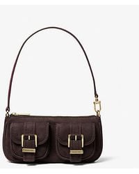 Michael Kors - Zoe Small Suede Convertible Pochette - Lyst