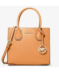 Michael Kors Mercer Medium Butterfly Embellished Leather Accordion  Crossbody Bag in Green | Lyst