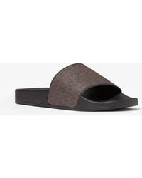 Michael Kors - Jake Logo Slide Sandal - Lyst