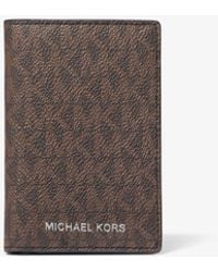 Michael Kors - Porta carte di credito a libro Mason con logo - Lyst