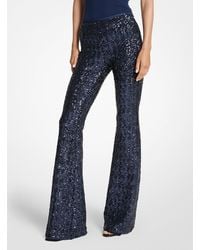 Michael Kors - Mk Sequined Stretch Tulle Flared Trousers - Lyst