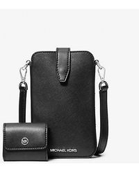 Michael Kors - Jet Set Saffiano Leather Smartphone Crossbody Bag With Case For Apple Airpods Pro® - Lyst