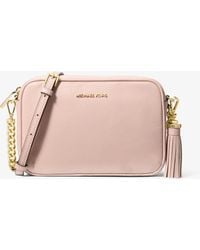 MICHAEL Michael Kors - Mk Jet Set Medium Pebbled Leather Crossbody Bag - Lyst