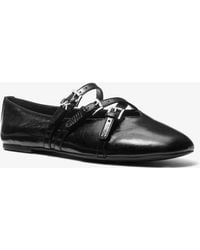 MICHAEL Michael Kors - Mk Indy Flex Leather Ballet Flat - Lyst