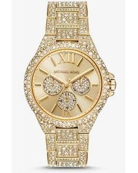 Michael Kors - Oversized Camille Pavé Gold-tone Watch - Lyst