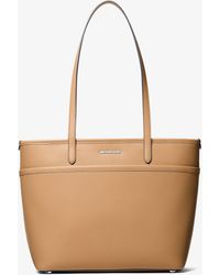 MICHAEL Michael Kors - Mk Marlowe Medium Pebbled Leather Pocket Tote Bag - Lyst
